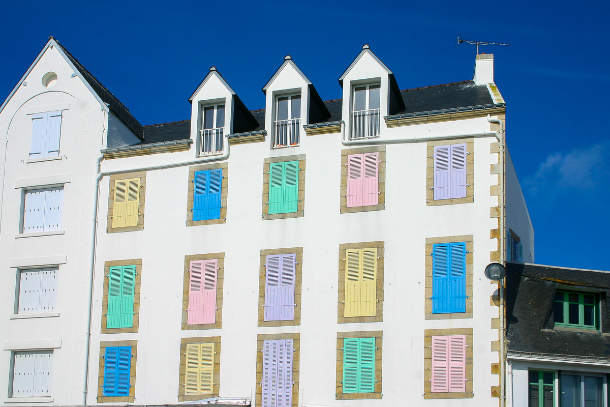 Maison colorée à Quiberon en Bretagne (France)